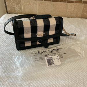Kate Spade Knott Flap Cross Body Gingham Check